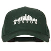 Boston Skyline Embroidered Solid Cotton Pro Style Cap