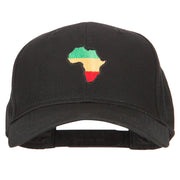 Rasta Africa Map Embroidered Solid Cotton Pro Cap