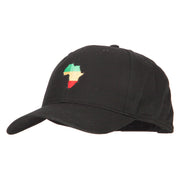 Rasta Africa Map Embroidered Solid Cotton Pro Cap