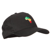 Rasta Africa Map Embroidered Solid Cotton Pro Cap