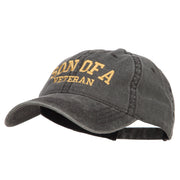 Son of a Veteran Embroidered Washed Cap