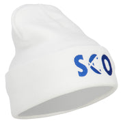 Scotland SCO Flag Embroidered Long Beanie