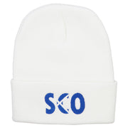 Scotland SCO Flag Embroidered Long Beanie