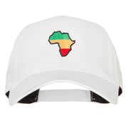 Rasta Africa Map Embroidered Solid Cotton Pro Cap