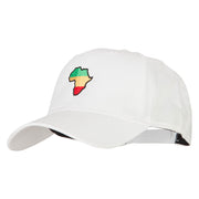 Rasta Africa Map Embroidered Solid Cotton Pro Cap