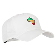 Rasta Africa Map Embroidered Solid Cotton Pro Cap