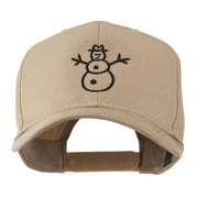 Christmas Snowman Outline Embroidered Cap