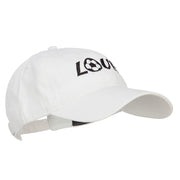 Love with Soccer Ball Embroidered Washed Cotton Cap