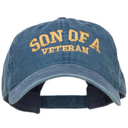 Son of a Veteran Embroidered Washed Cap