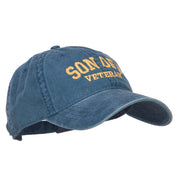 Son of a Veteran Embroidered Washed Cap