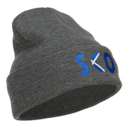 Scotland SCO Flag Embroidered Long Beanie