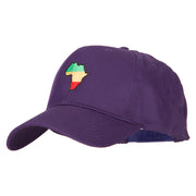 Rasta Africa Map Embroidered Solid Cotton Pro Cap