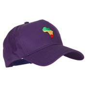 Rasta Africa Map Embroidered Solid Cotton Pro Cap