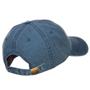 Love with Soccer Ball Embroidered Washed Cotton Cap