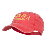 Son of a Veteran Embroidered Washed Cap