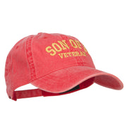 Son of a Veteran Embroidered Washed Cap