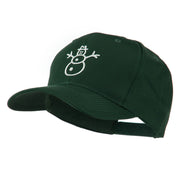 Christmas Snowman Outline Embroidered Cap