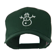 Christmas Snowman Outline Embroidered Cap