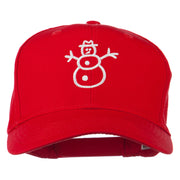 Christmas Snowman Outline Embroidered Cap