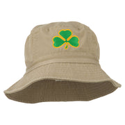 Saint Patrick's Day Clover Embroidered Bucket Hat