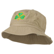 Saint Patrick's Day Clover Embroidered Bucket Hat