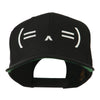 Sleeping Text Emoticon Embroidered Snapback Cap