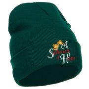 Season of Hope Embroidered Long Beanie