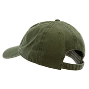 Soccer Ball Embroidered Washed Solid Pigment Dyed Cotton Twill Brass Buckle Cap