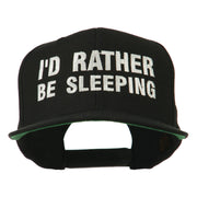 I'd Rather Be Sleeping Embroidered Flat Bill Cap