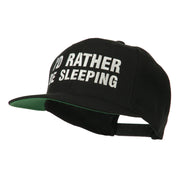 I'd Rather Be Sleeping Embroidered Flat Bill Cap