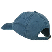 Mississippi State Map Embroidered Washed Cotton Cap