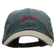 Soaring Patriotic Eagle Embroidered Pigment Dyed Wash Caps