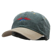 Soaring Patriotic Eagle Embroidered Pigment Dyed Wash Caps