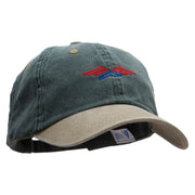 Soaring Patriotic Eagle Embroidered Pigment Dyed Wash Caps