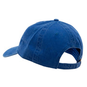 Soccer Ball Embroidered Washed Solid Pigment Dyed Cotton Twill Brass Buckle Cap