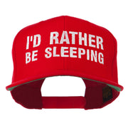 I'd Rather Be Sleeping Embroidered Flat Bill Cap