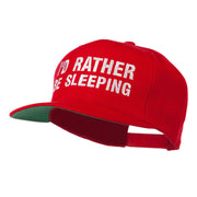 I'd Rather Be Sleeping Embroidered Flat Bill Cap