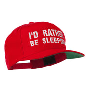 I'd Rather Be Sleeping Embroidered Flat Bill Cap