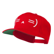 Sleeping Text Emoticon Embroidered Snapback Cap