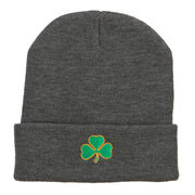 St Patrick's Three Clover Embroidered Long Beanie