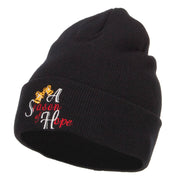 Season of Hope Embroidered Long Beanie