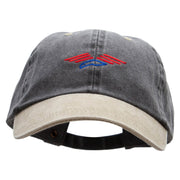 Soaring Patriotic Eagle Embroidered Pigment Dyed Wash Caps