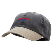 Soaring Patriotic Eagle Embroidered Pigment Dyed Wash Caps