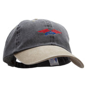 Soaring Patriotic Eagle Embroidered Pigment Dyed Wash Caps