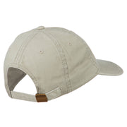 Mississippi State Map Embroidered Washed Cotton Cap