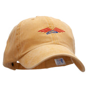 Soaring Patriotic Eagle Embroidered Pigment Dyed Wash Caps