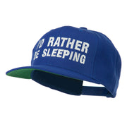 I'd Rather Be Sleeping Embroidered Flat Bill Cap