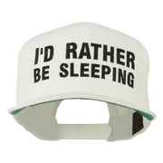 I'd Rather Be Sleeping Embroidered Flat Bill Cap