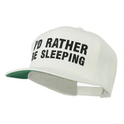 I'd Rather Be Sleeping Embroidered Flat Bill Cap