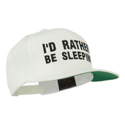 I'd Rather Be Sleeping Embroidered Flat Bill Cap